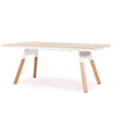 You and Me Tennis Table in Oak White.