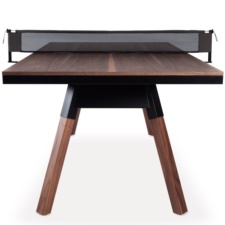 You and Me Tennis Table in Walnut and Black.