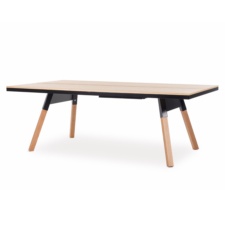 You and Me Tennis Table 220 Size in Oak and Black.