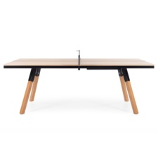 You and Me Tennis Table 220 Size in Oak and Black.