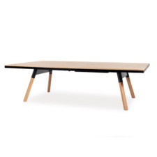 You and Me Tennis Table Standard Size in Oak and Black.