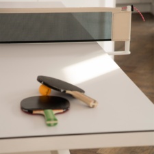 You and Me Tennis Table in White.