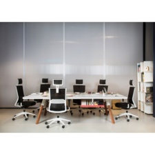 You and Me Tennis Table in White Converted in Office Table.