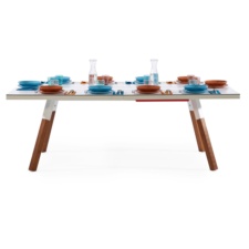 You and Me Dining Tennis Table 220 in White.
