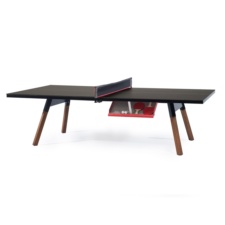 You and Me Dining Tennis Table Standard in Black.
