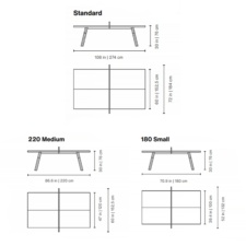 You and Me Tennis Table Measures.