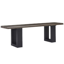 The Pureline bench in Driftwood.