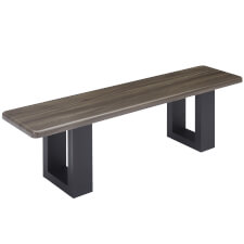 The Pureline bench in Driftwood.