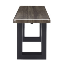 The Pureline bench in Driftwood.