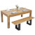 The Pureline bench in Oak.