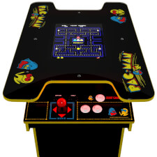 The Arcade1Up Pac-Man 40th Anniversary Arcade Machine Controls.