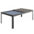 The Conver-Table in Black with Powder Blue cloth and Smoked Oak tops.