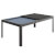 The Conver-Table in Black with Powder Blue cloth and Ebony tops.