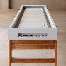 The Track Shuffleboard Table in White.