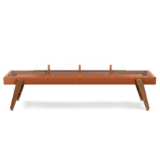 The Track Dining Shuffleboard Table in Terracota.