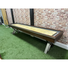 The Pierce shuffleboard table.