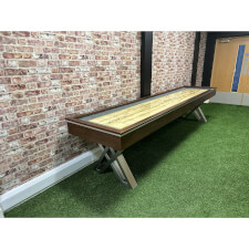 The Pierce shuffleboard table.