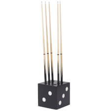 The Strikeworth Dice Cue Rack in black.