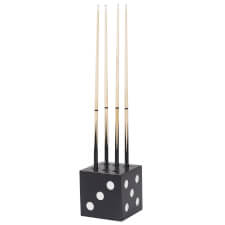 The Strikeworth Dice Cue Rack in black.