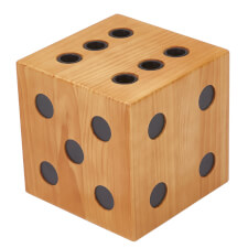 The Strikeworth Dice Cue Rack in Oak.
