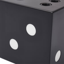 The Strikeworth Dice Cue Rack in Black.