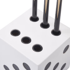 The Strikeworth Dice Cue Rack in White.