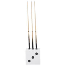 The Strikeworth Dice Cue Rack in White.