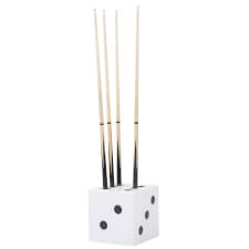 The Strikeworth Dice Cue Rack in White.