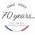 Rene Pierre 70 years logo.