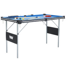 The Tekscore Compact folding pool table.