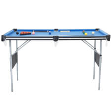 The Tekscore Compact folding pool table.