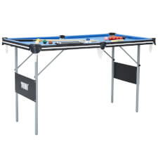 The Tekscore Compact folding pool table.