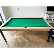 The Pureline Regal Pool table with green cloth.