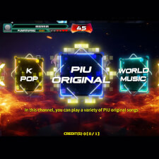 The Andamiro Pump it up 2023 arcade game shot.