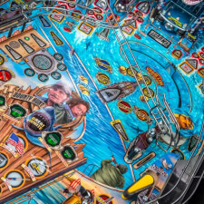 The Stern Jaw Pro Pinball Machine Playfield Details.