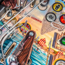 The Stern Jaw Pro Pinball Machine Playfield Details.