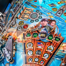 The Stern Jaw Pro Pinball Machine Playfield Details.