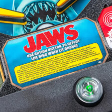 The Stern Jaw Pro Pinball Machine start button.
