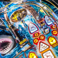 The Stern Jaw Premium Pinball Machine Playfield Details.