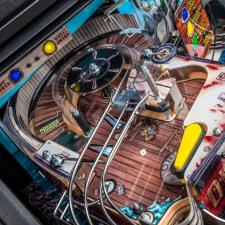 The Stern Jaw Premium Pinball Machine Playfield Details.