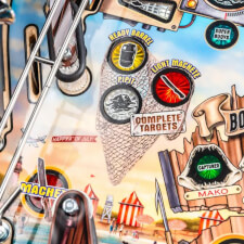 The Stern Jaw Premium Pinball Machine Playfield Details.