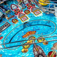 The Stern Jaw Premium Pinball Machine Playfield Details.