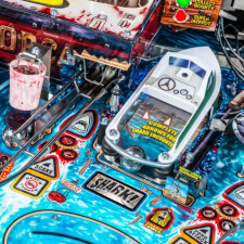 The Stern Jaws LE Pinball Machine Playfield Details.