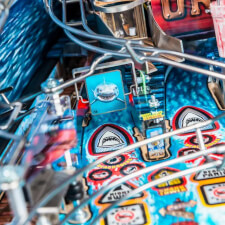 The Stern Jaws LE Pinball Machine Playfield Details.