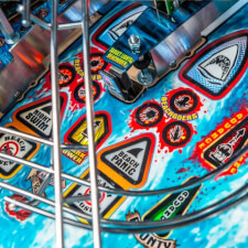 The Stern Jaws LE Pinball Machine Playfield Details.