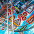 The Stern Jaws LE Pinball Machine Playfield Details.