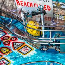 The Stern Jaws LE Pinball Machine Playfield Details.