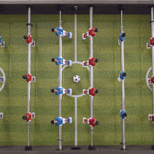 The Garlando F-2 Football table playfield.