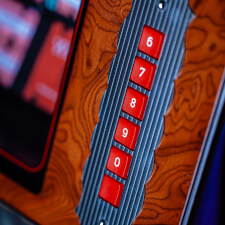 The Wurlitzer 1015 tribute CD Jukebox cabinet buttons.