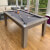 The Modern Slate Bed Pool table in driftwood finish.